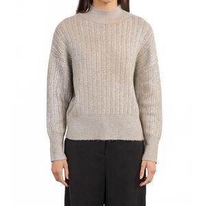 NEW MOLLY BRACKEN knitted sweater top in beige